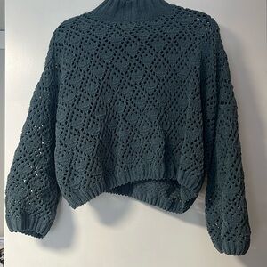 POL Knit Crop Turtleneck Sweater
